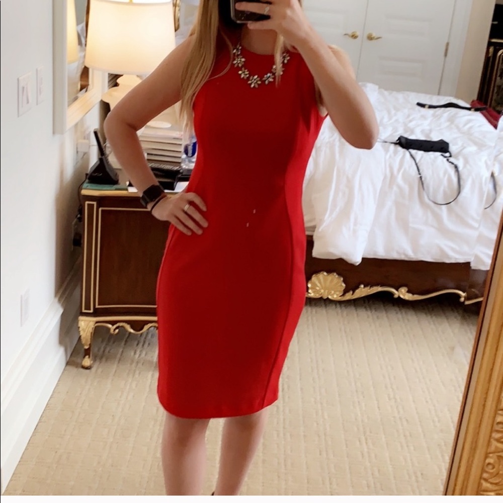 Calvin Klein Sheath Dress, red